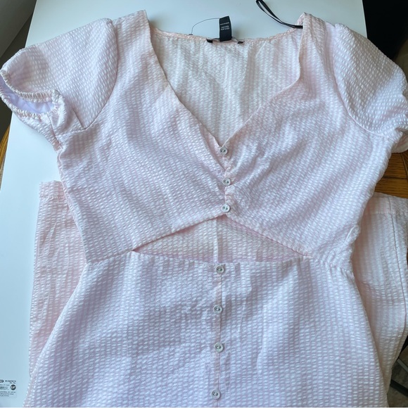 Forever 21 Large Pink and White Checkered Dress - Picture 3 of 5